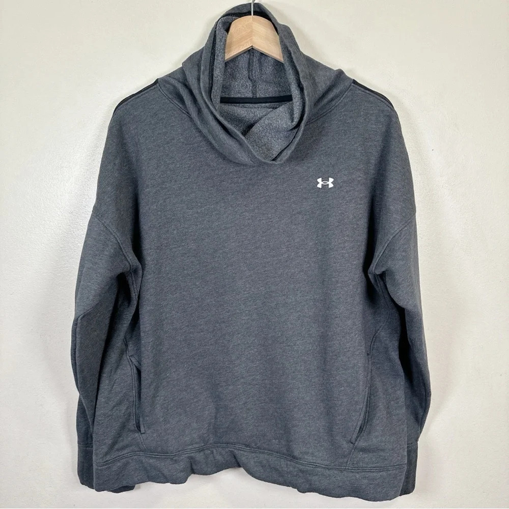 Under Armour Womens Xlarge Loose Cowlneck Cotton Blend Sweatshirt